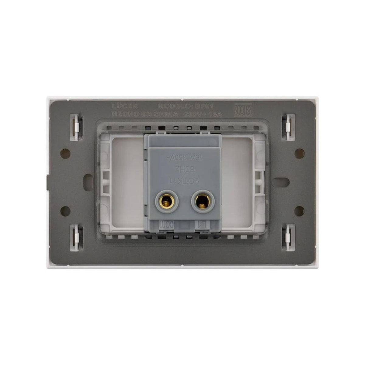 Placa Con 1 Apagador Sencillo 3 Módulos Lucek FlatPack 6 - Flash Sales