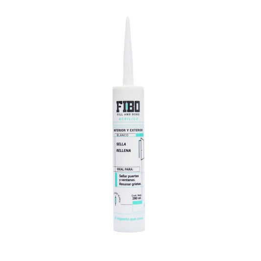 Acrílico Interior y Exterior Blanco Fibo 280 ml Caja 12 Pz - Flash Sales