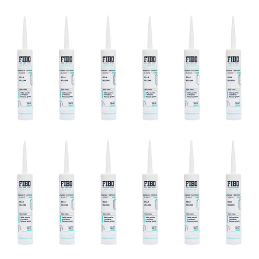 Acrílico Interior y Exterior Blanco Fibo 280 ml Caja 12 Pz - Flash Sales