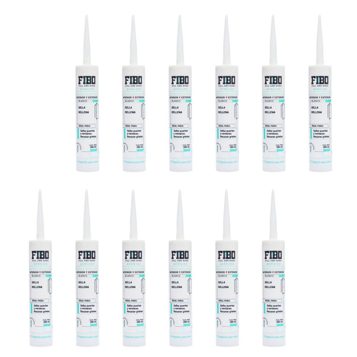 Acrílico Interior y Exterior Negro Fibo 280 ml Caja 12 Pz - Flash Sales