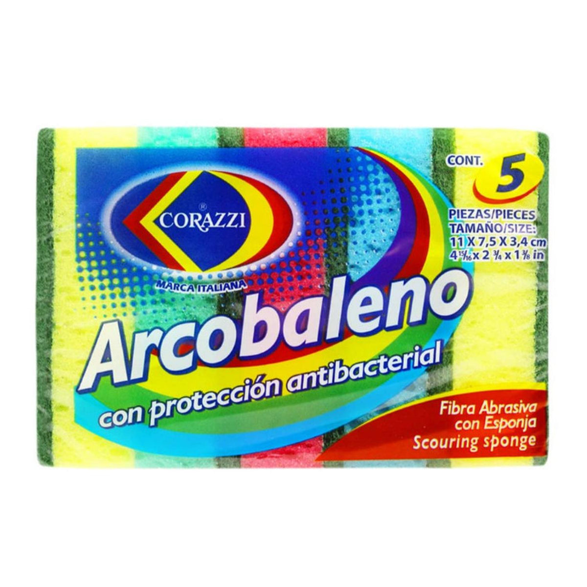 Fibra Esponja Arcobaleno Corazzi Antimaterial 24 Paquetes - Flash Sales