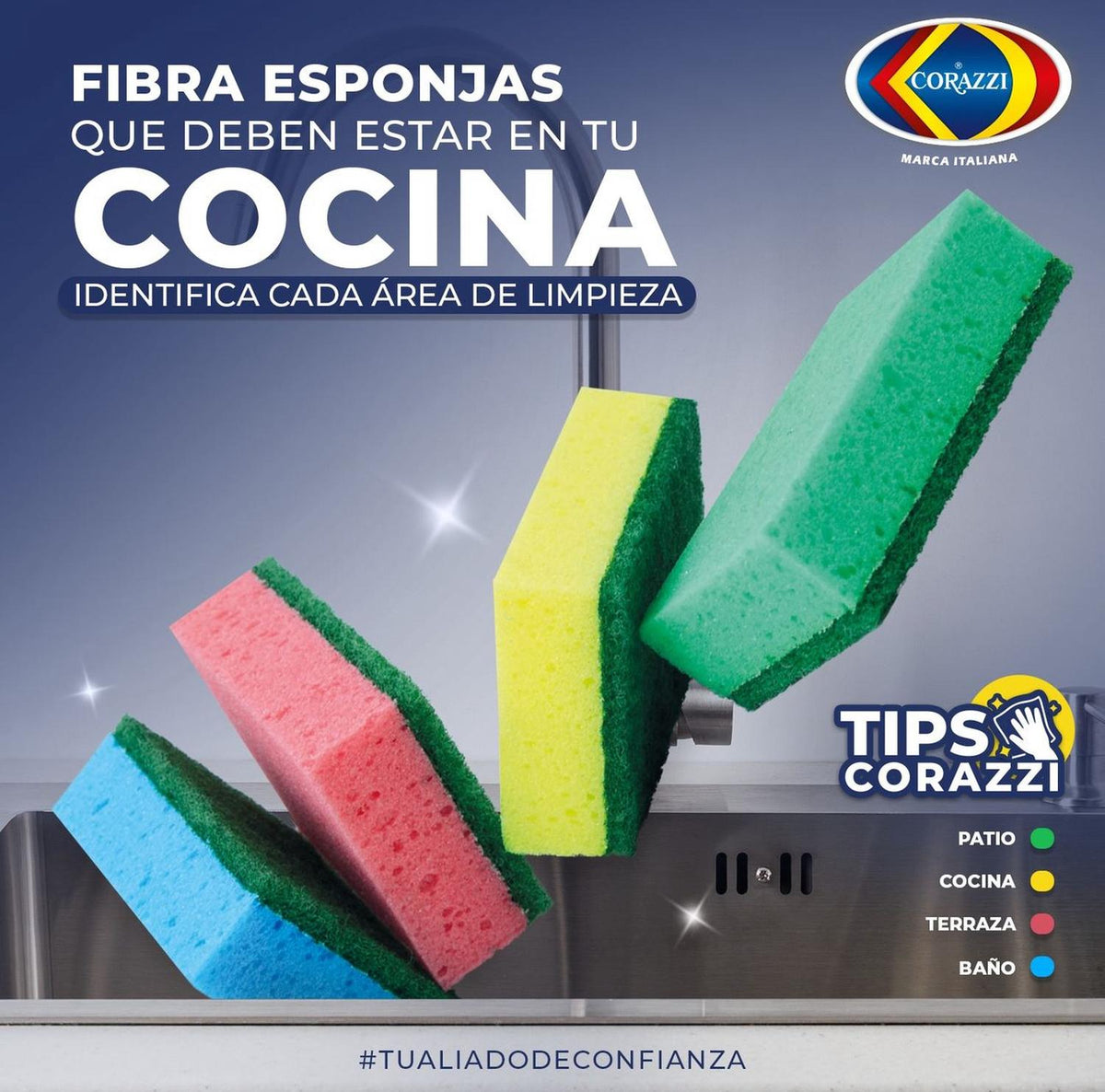 Fibra Esponja Economica Corazzi Irregular Aprox 1000 - Flash Sales