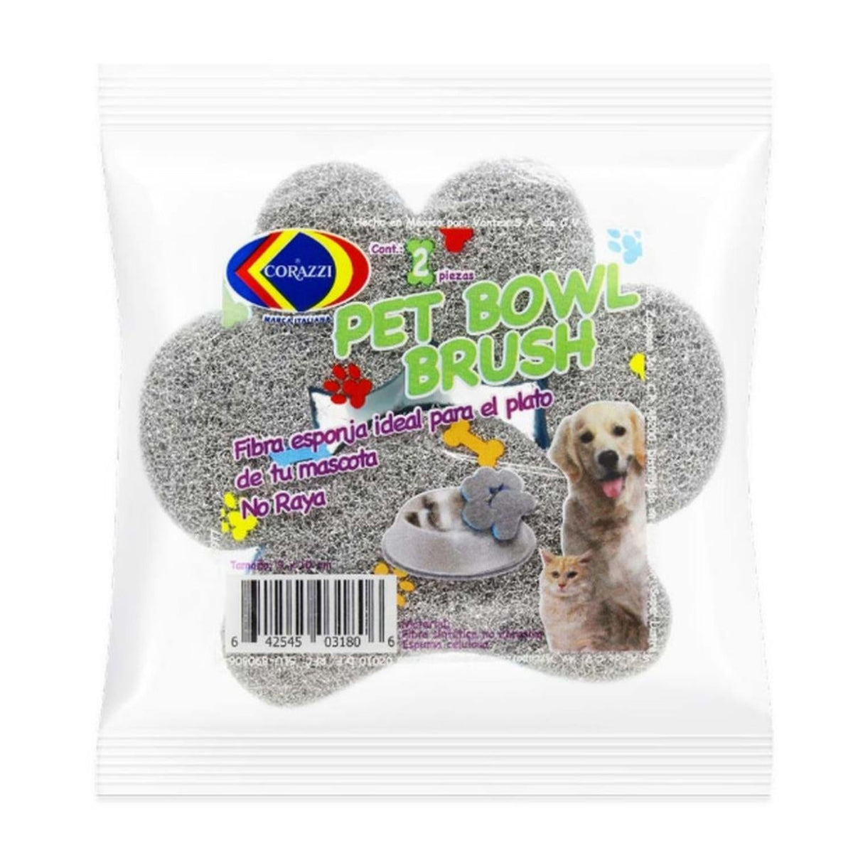 Fibra Esponja Pet Bowl Corazzi Edición Mascotas 12 Paquetes - Flash Sales