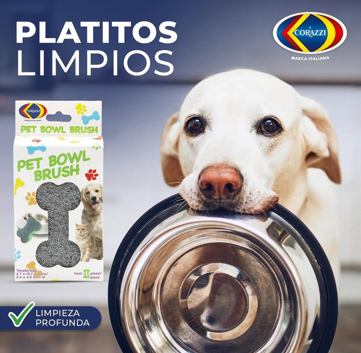 Fibra Esponja Pet Bowl Corazzi Edición Mascotas 12 Paquetes - Flash Sales