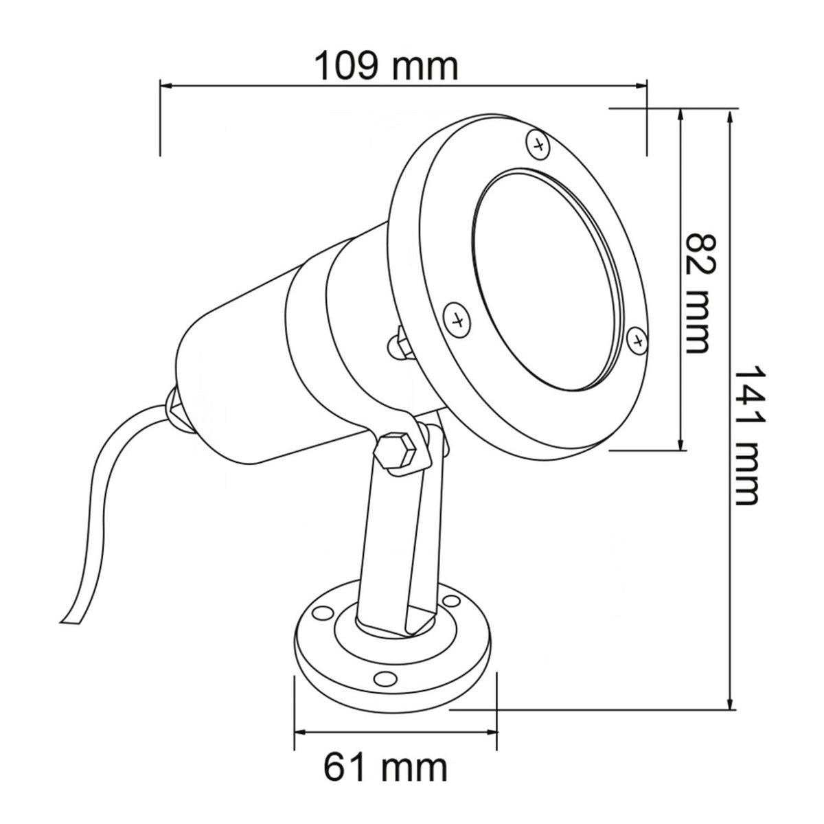 Lámpara Sumergible Tecnolite 12V Con Base GX5.3 Foco LED 6W - Flash $ales
