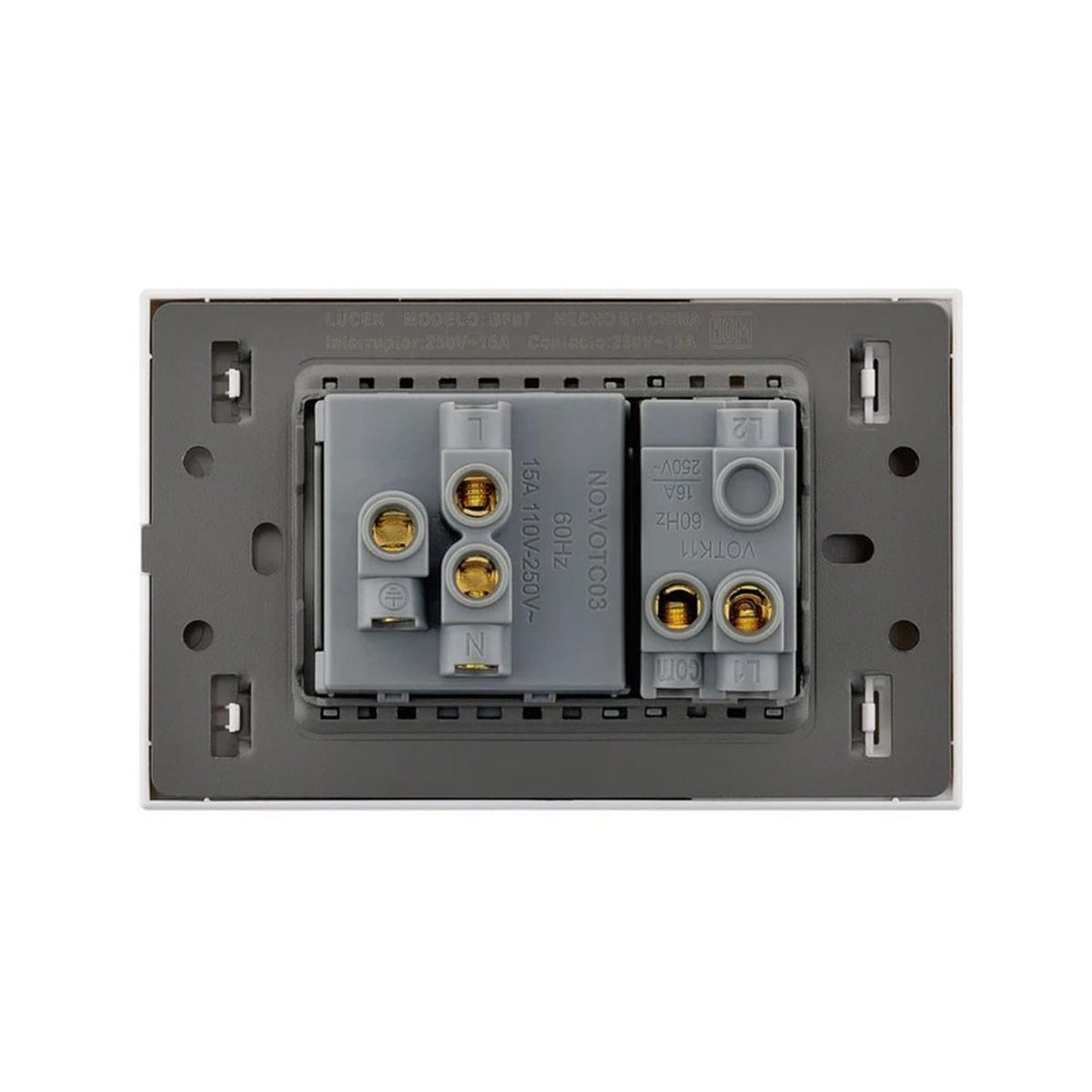 Placa Con 1 Apagador Y 1 Contacto Lucek Flat Pack 6 - Flash Sales