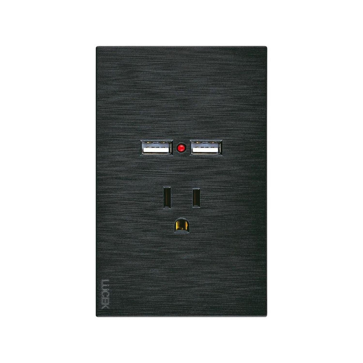 Placa Con 1 Contacto Y 2 Entradas USB Lucek Línea Flat - Flash Sales