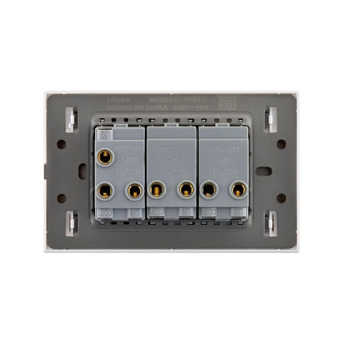 Placa Con 2 Apagadores Sencillos Y 1 De Escalera Lucek FlatPack 6 - Flash Sales