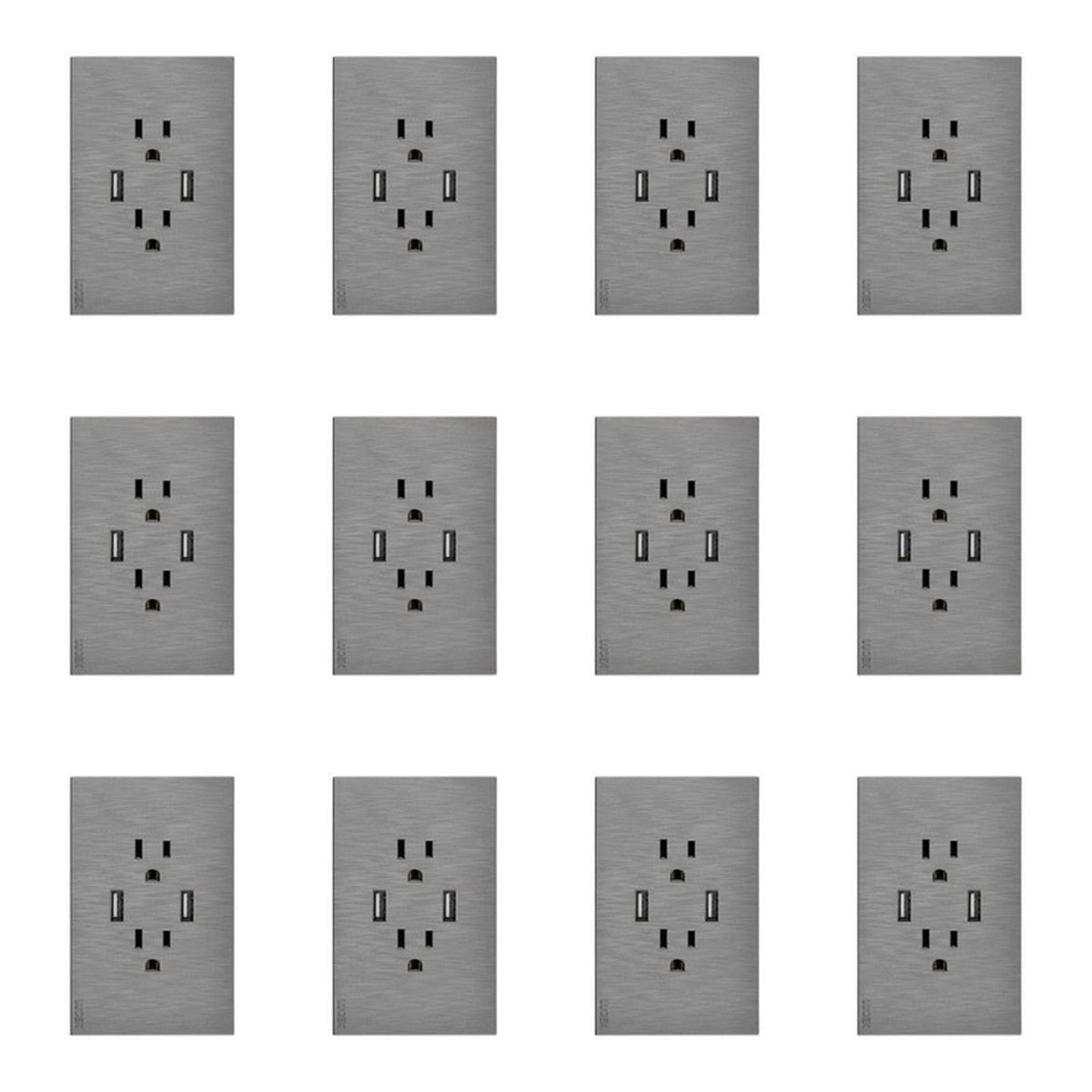 Placa Con 2 Contactos Y 2 Entradas USB Lucek FlatPack 12 - Flash Sales